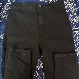 Black High-Waisted Skinny Jeans